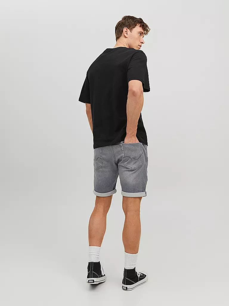 JACK & JONES | Jeans Shorts JJRICK JJICON | hellgrau