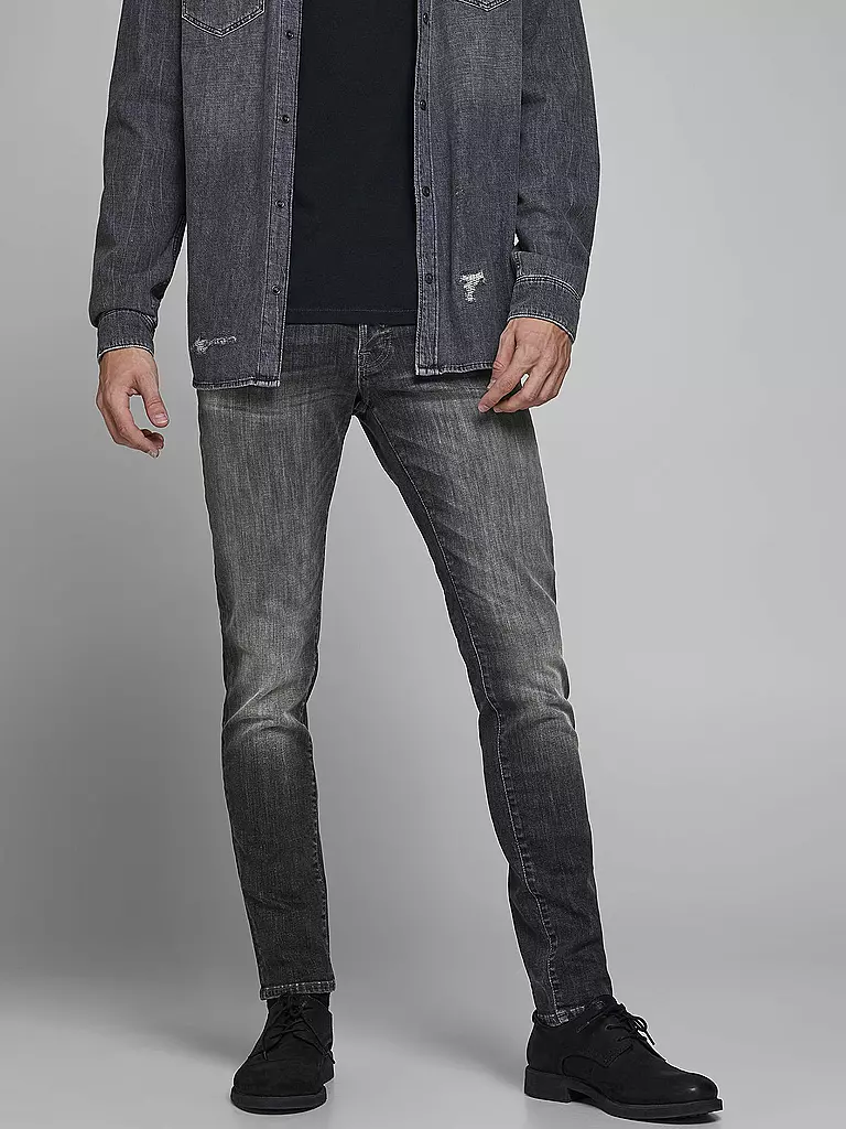 JACK & JONES | Jeans Slim Fit JJIGLENN  | schwarz