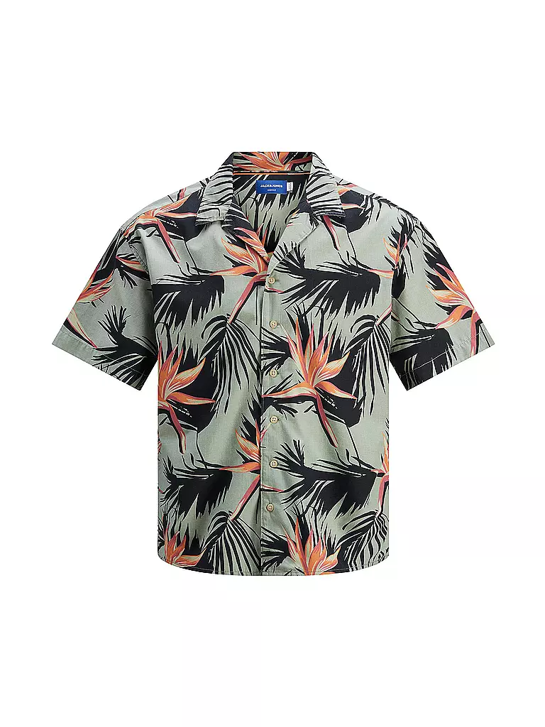 JACK & JONES | Jungen Hemd " JORFLORAL " | grün