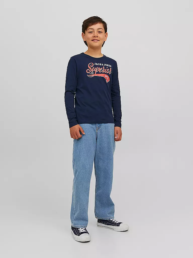 JACK & JONES | Jungen Langarmshirt JJELOGO | dunkelblau