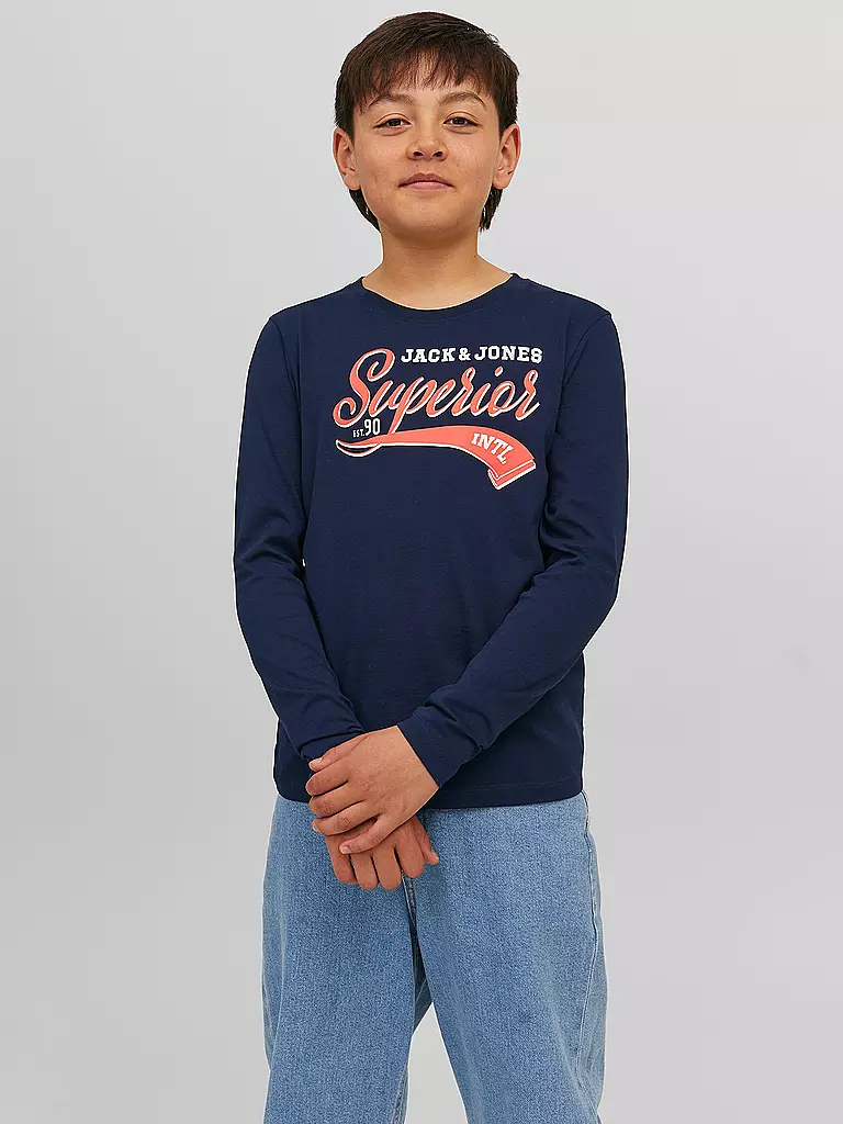 JACK & JONES | Jungen Langarmshirt JJELOGO | dunkelblau