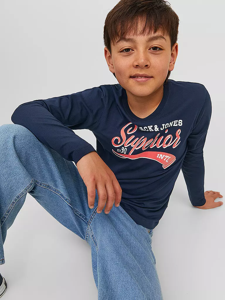 JACK & JONES | Jungen Langarmshirt JJELOGO | dunkelblau