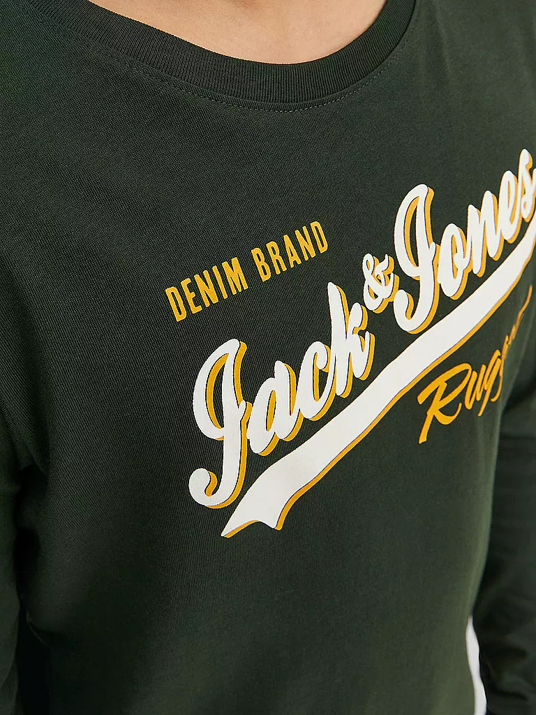 JACK & JONES | Jungen Langarmshirt JJELOGO | dunkelgrün