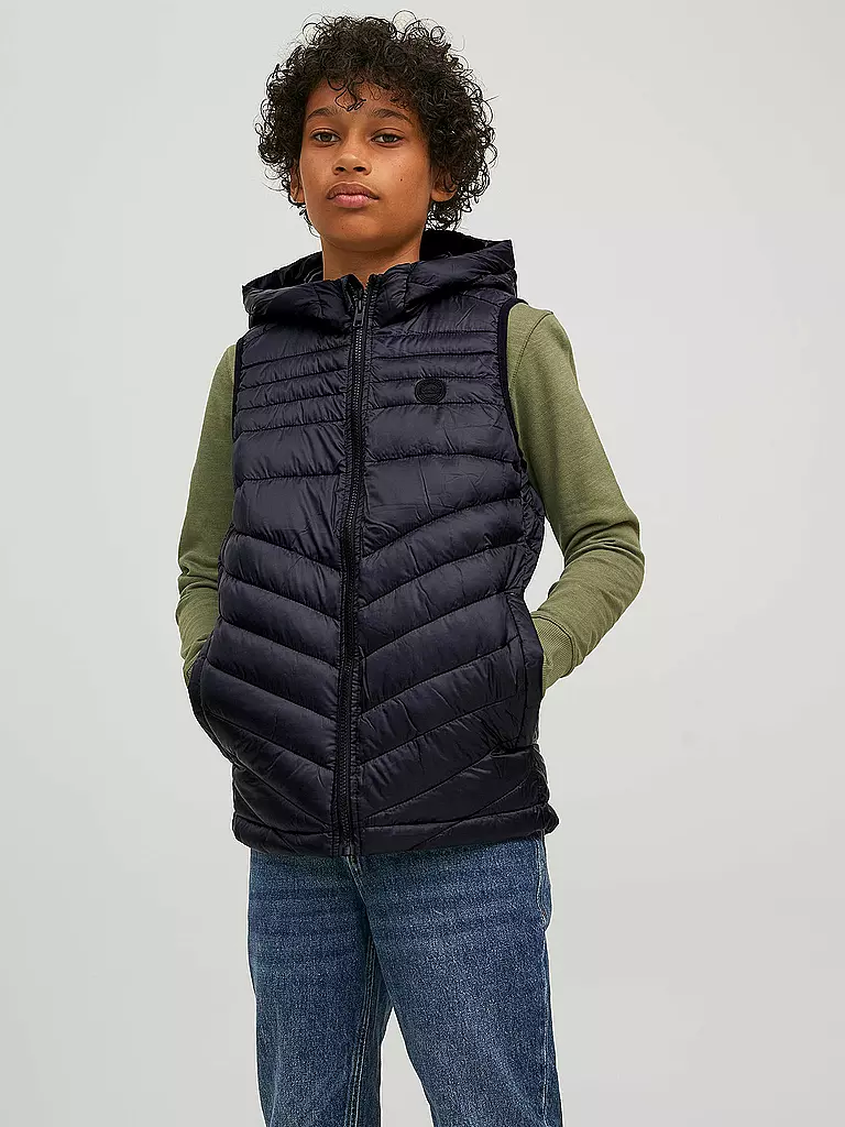 JACK & JONES | Jungen Steppgilet  JJEHERO | schwarz