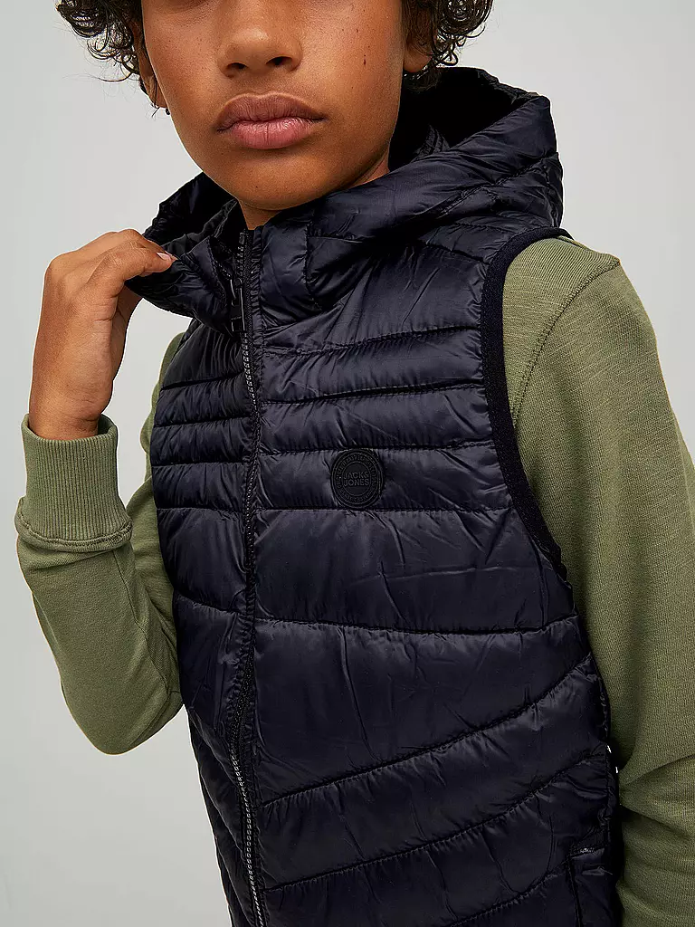 JACK & JONES | Jungen Steppgilet  JJEHERO | schwarz