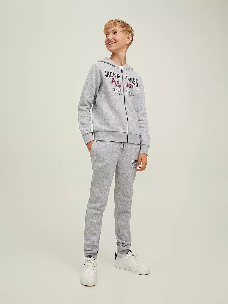 JACK & JONES | Jungen Sweatjacke JJELOGO | hellgrau