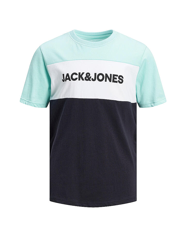 JACK & JONES | Jungen T-Shirt " JJELOGO BLOCKING TEE " | türkis