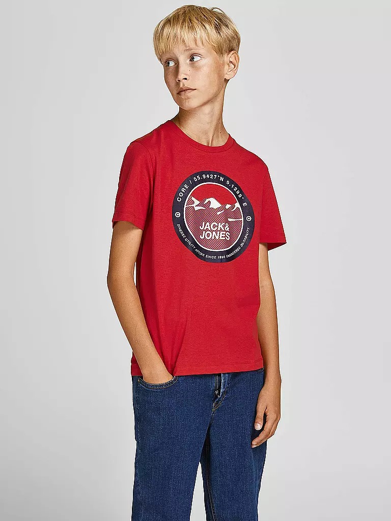 JACK & JONES | Jungen T-Shirt JCOBILO  | rot