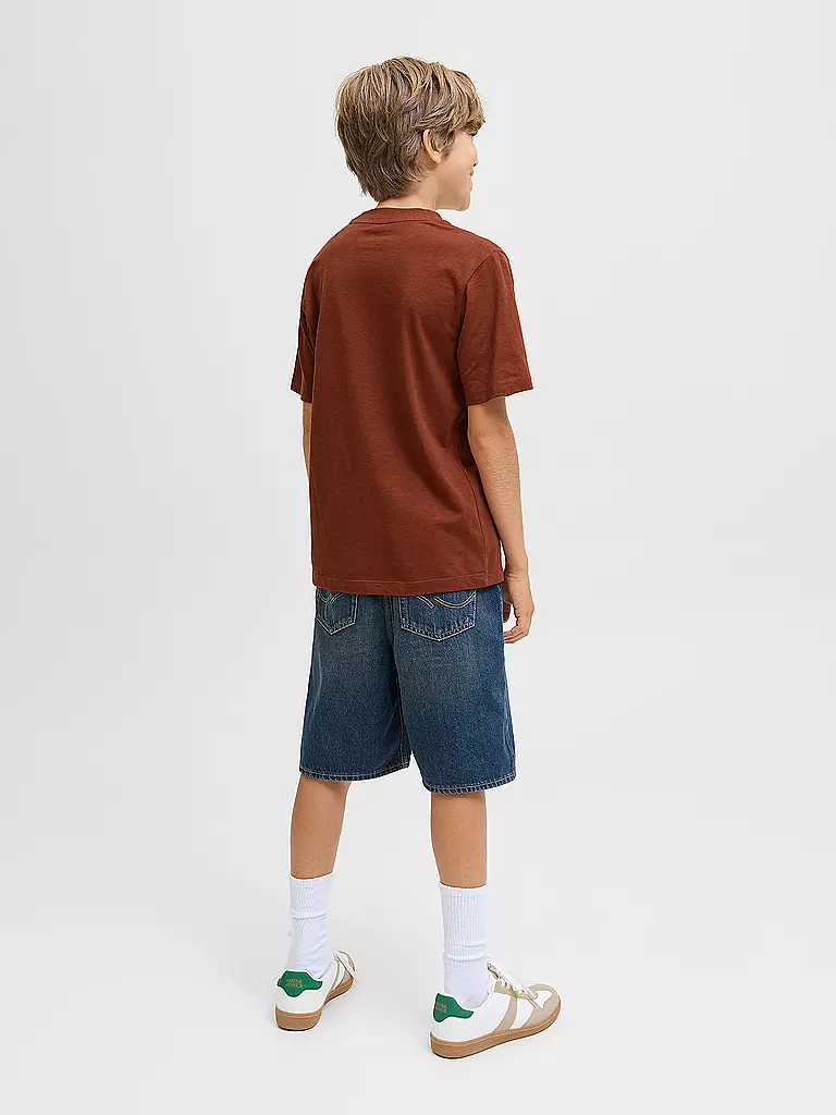 JACK & JONES | Jungen T-Shirt JJECALEB | dunkelrot