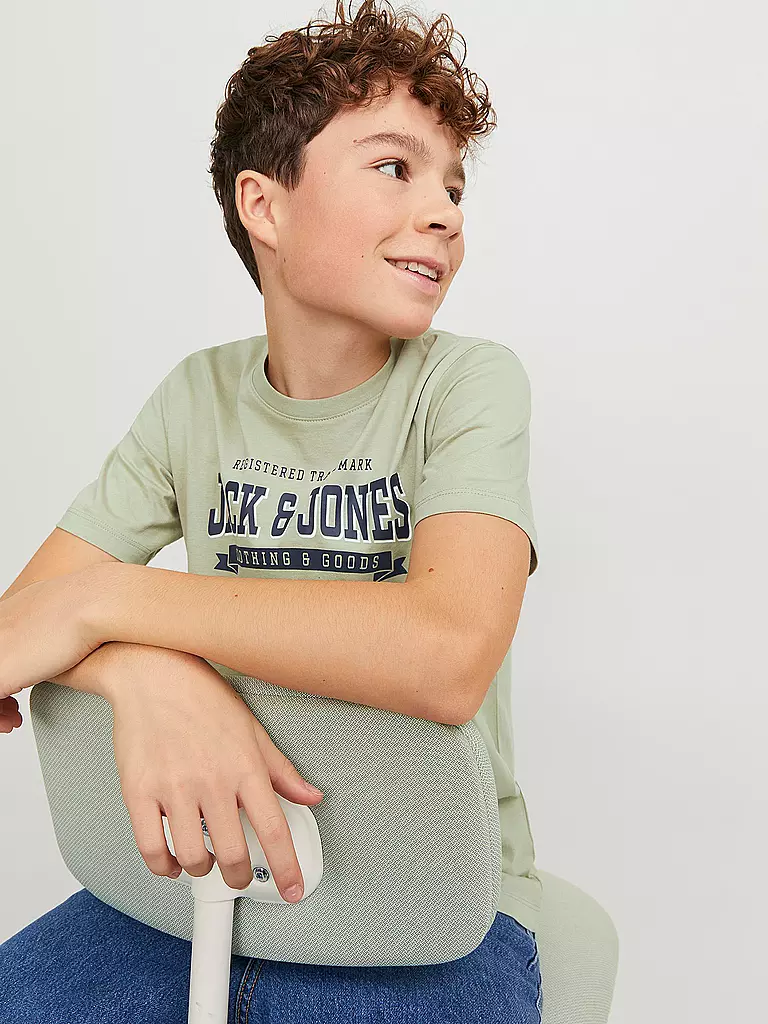 JACK & JONES | Jungen T-Shirt JJELOGO | hellgrün