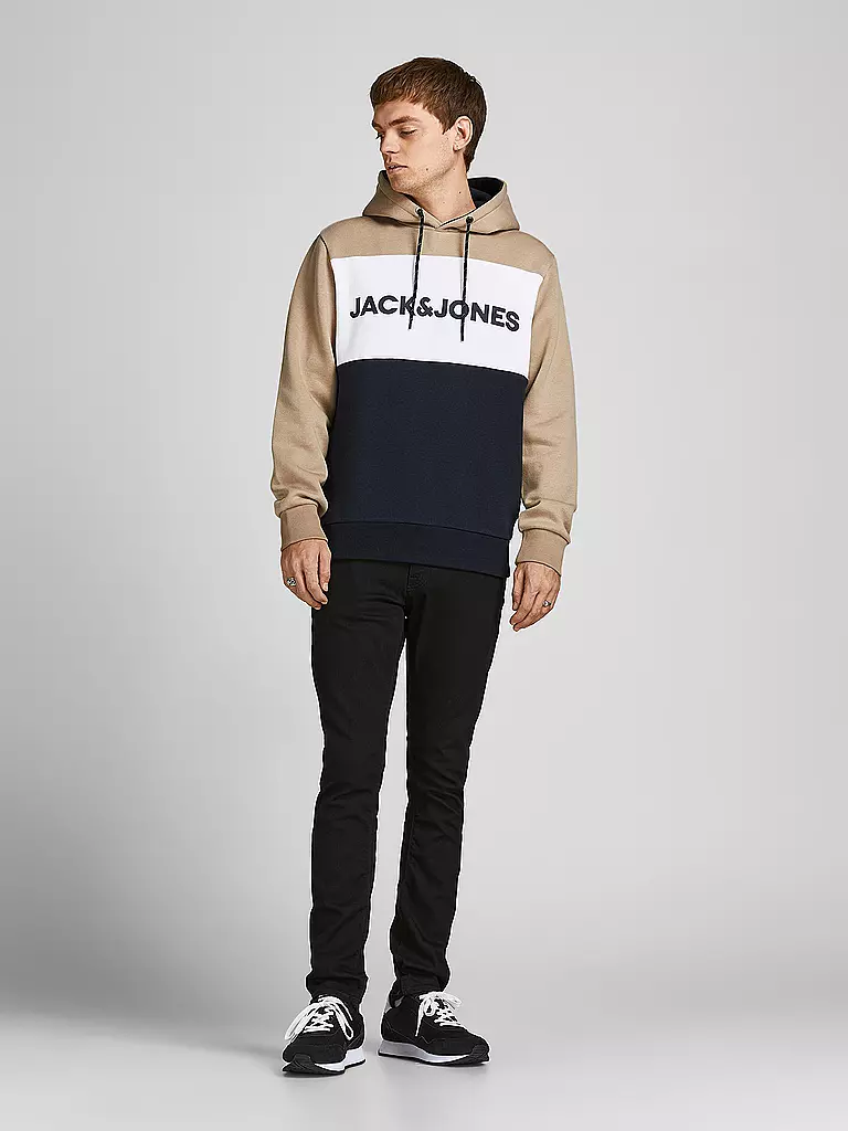 JACK & JONES | Kapuzensweater - Hoodie JJELOGO  | beige