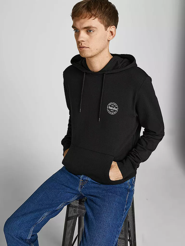 JACK & JONES | Kapuzensweater - Hoodie JJESHARK  | schwarz