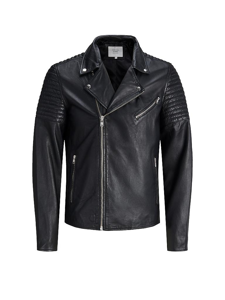 JACK & JONES | Lederjacke "Tulsa" | schwarz