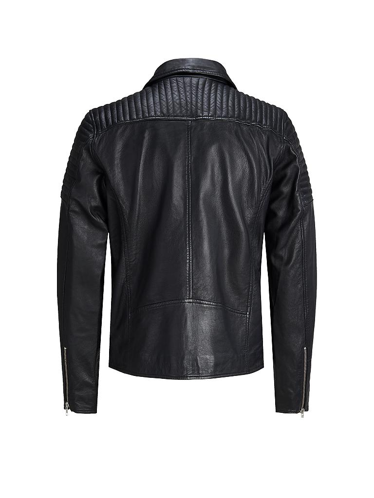 JACK & JONES | Lederjacke "Tulsa" | schwarz