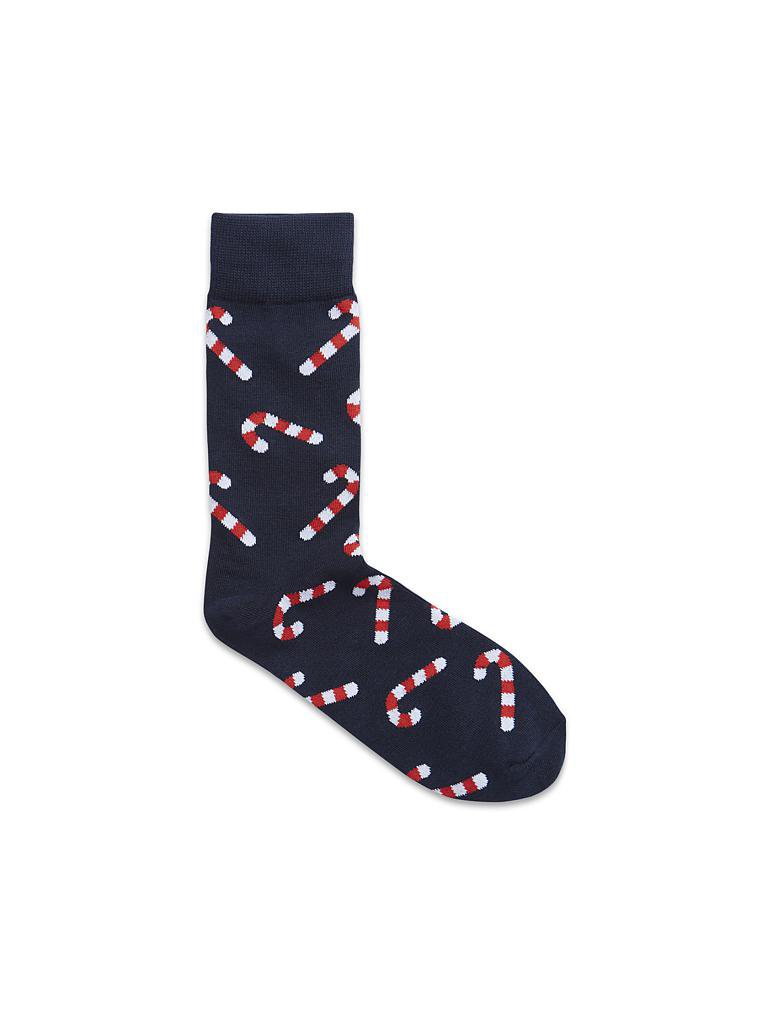 JACK & JONES | Socken-Geschenkbox 3-er "Santa" | blau