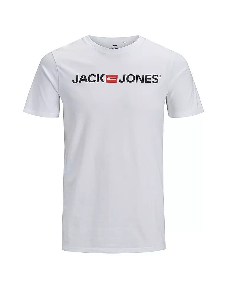 JACK & JONES | T-Shirt "JJECORP"  | weiss