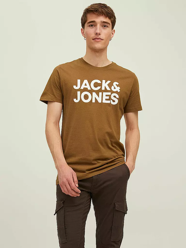 JACK & JONES | T-Shirt JJECORP | braun
