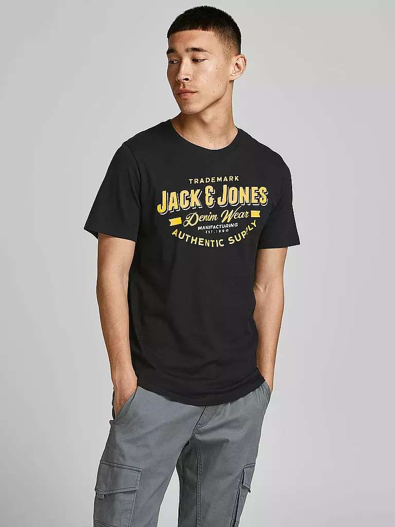 JACK & JONES | T-Shirt JJELOGO  | schwarz