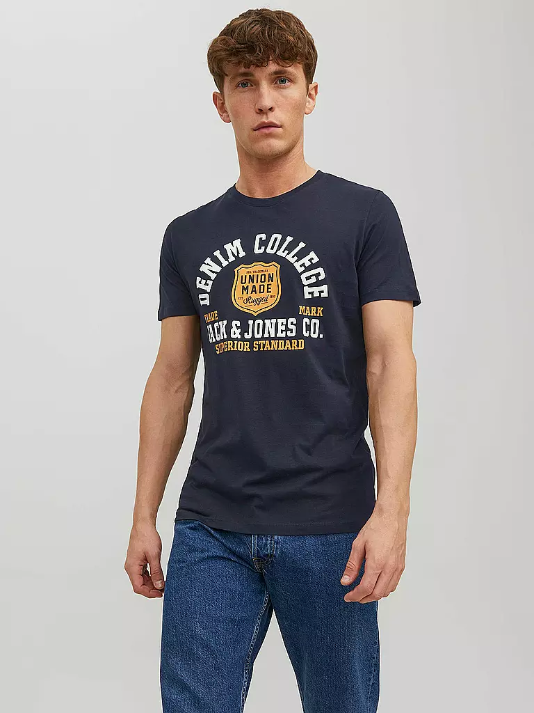 JACK & JONES | T-Shirt JJELOGO  | blau