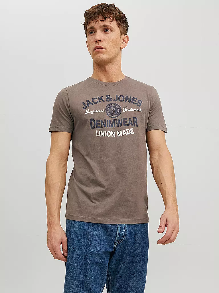 JACK & JONES | T-Shirt JJELOGO  | braun