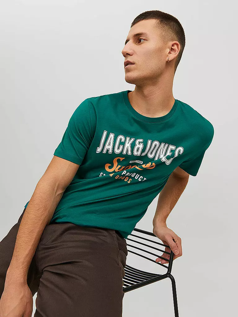 JACK & JONES | T-Shirt JJELOGO  | grün