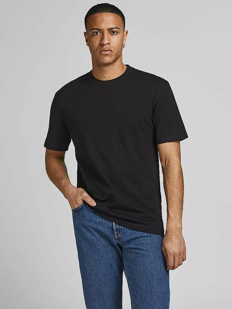 JACK & JONES | T-Shirt JJERELAXED  | schwarz