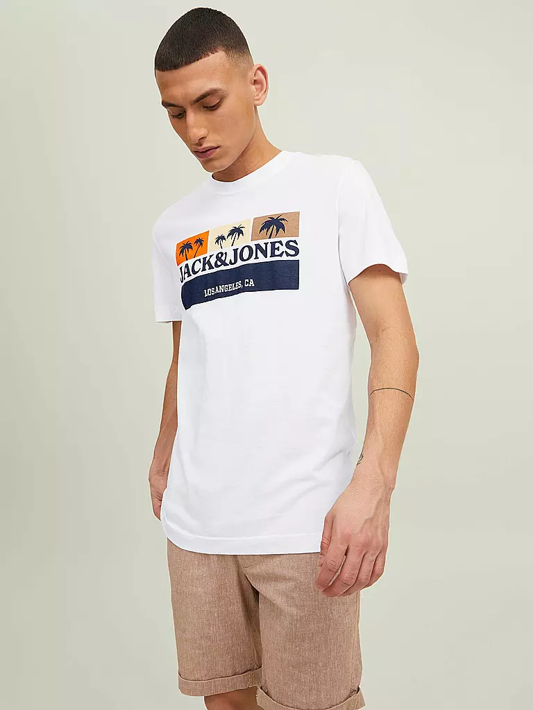 JACK & JONES | T-Shirt JORMALIBU  | weiss