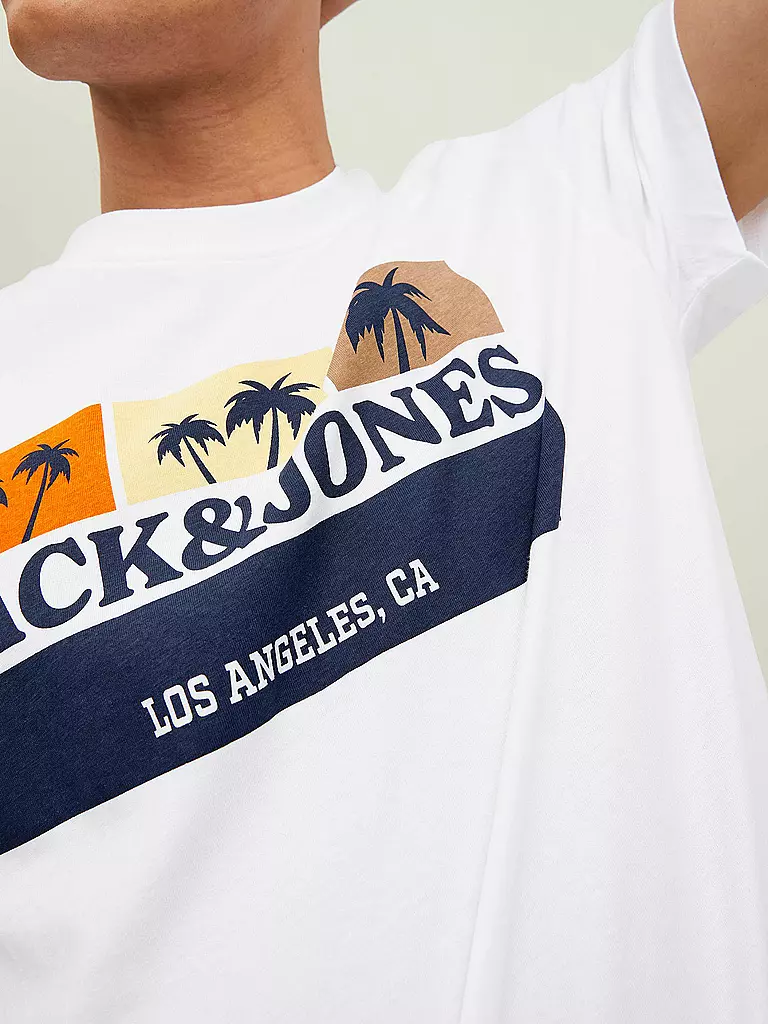 JACK & JONES | T-Shirt JORMALIBU  | weiss