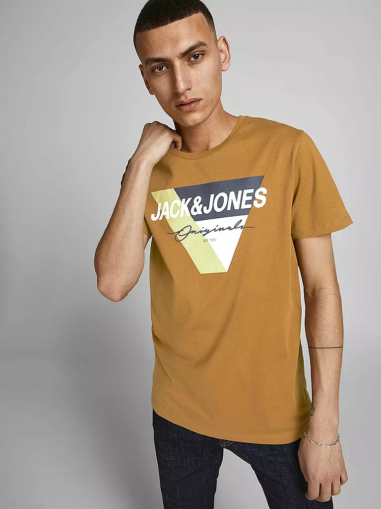 JACK & JONES | T-Shirt JORMASON  | braun