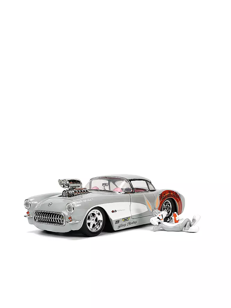 JADA | Bugs Bunny with 1957 Chevrolet Corvette – Looney Tunes - Jada 1/24 | silber