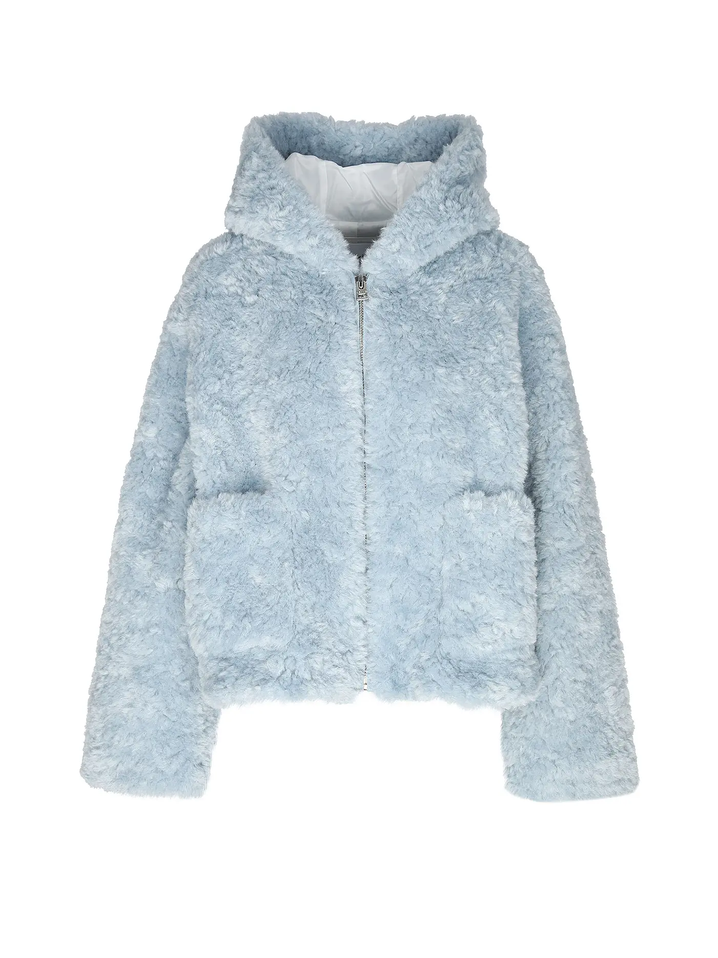 JAKKE | Jacke in Felloptik DAPHNE | hellblau