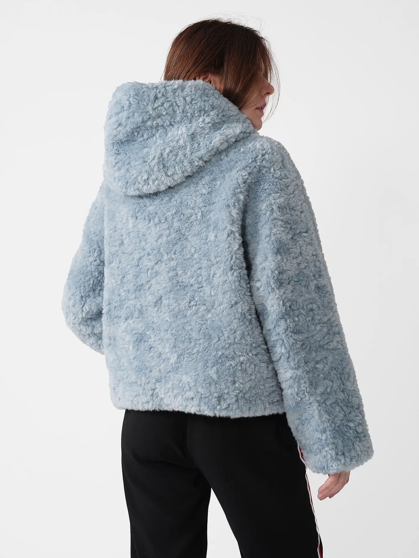 JAKKE | Jacke in Felloptik DAPHNE | hellblau