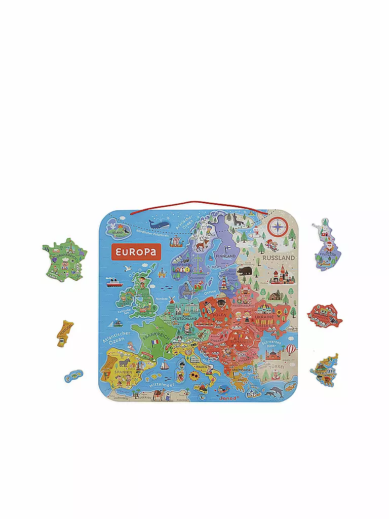 JANOD | Magnetisches Puzzle Land Europa | keine Farbe