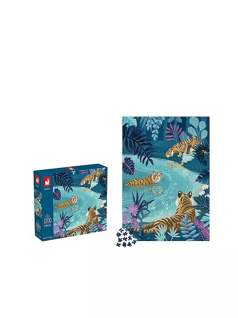 JANOD | Puzzle - Tiger im Mondschein 1000 Teile | keine Farbe