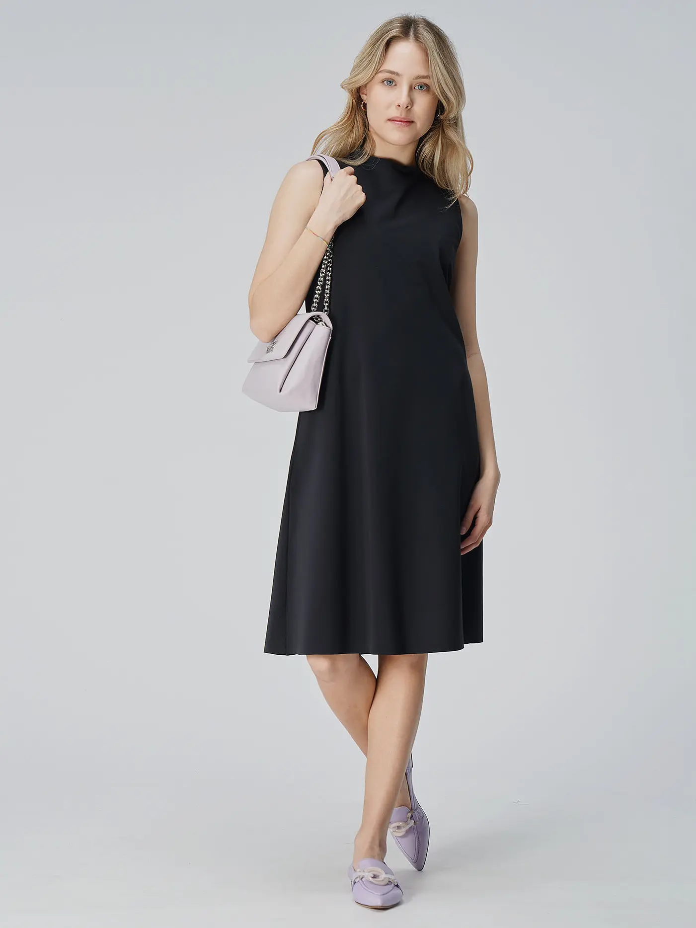 JAPAN TKY | Midikleid AMYA  | schwarz