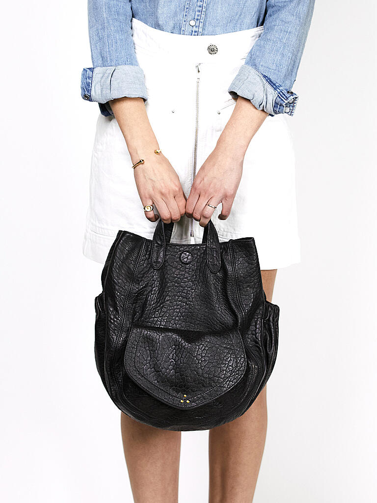 JEROME DREYFUSS | Ledertasche - Hobo Bag Helmut | schwarz