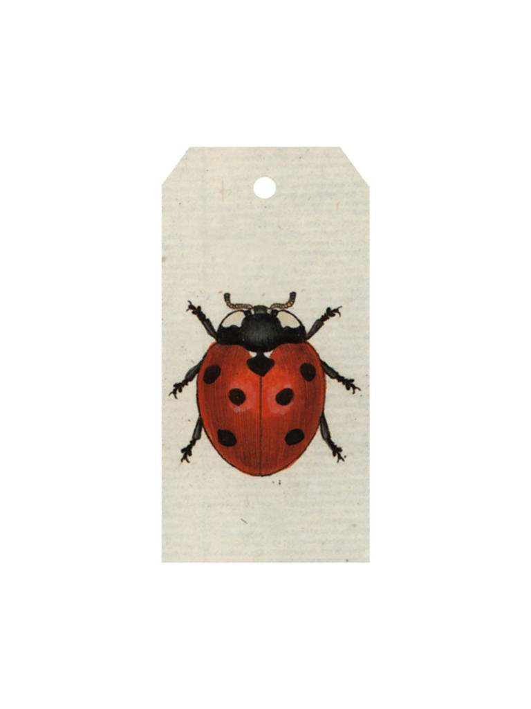 JOHN DERIAN | Geschenkanhänger "Red Ladybug" | bunt