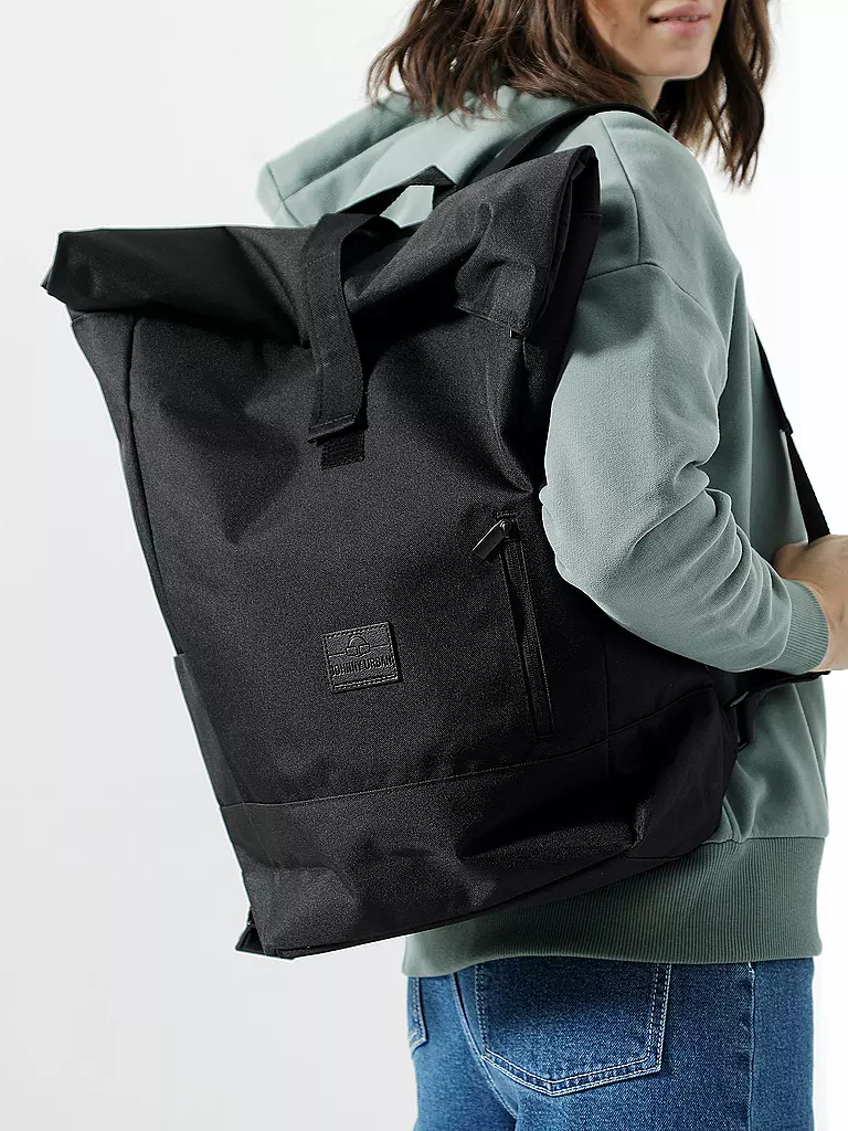 JOHNNY URBAN | Rolltop Rucksack " Aaron " | schwarz