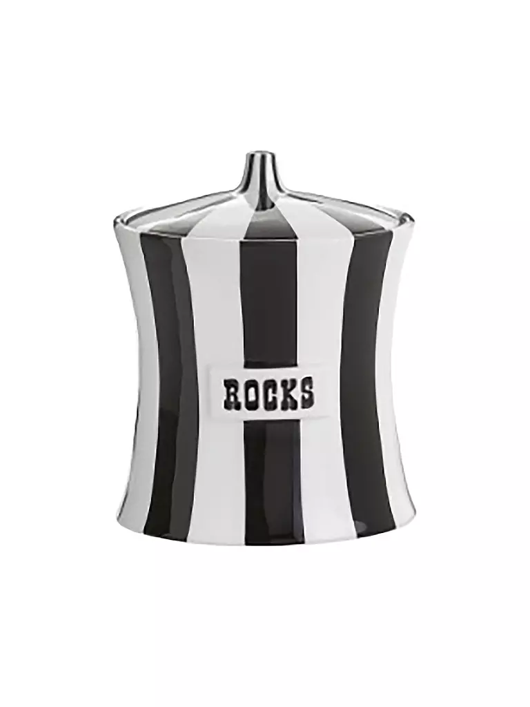 JONATHAN ADLER | Eiswürfel Behälter VICE 18x22cm Black / White | schwarz