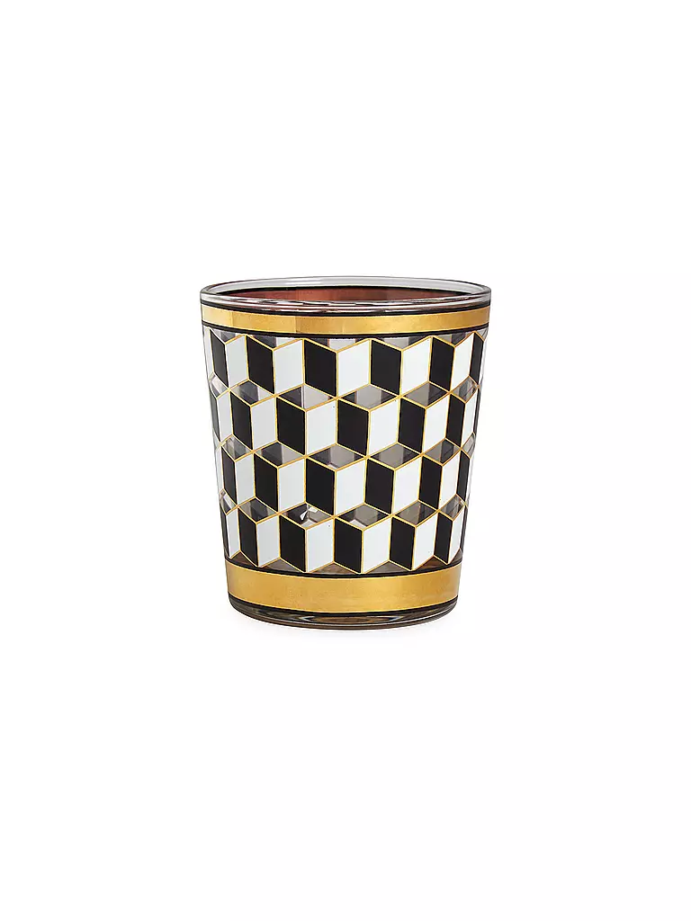 JONATHAN ADLER | Trinkglas 4-er Set VERAILLES 340mll Black / White | schwarz
