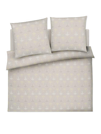 JOOP | Satin Bettwäsche CORNFLOWER CHARM 2x 70x90cm/200x200cm Vanille