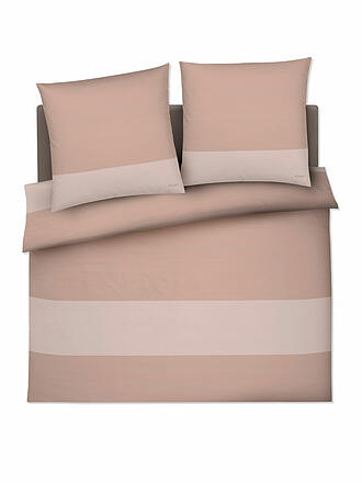 JOOP | Satin Bettwäsche SPLIT 2x 70x90cm / 200x200cm Nude 