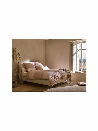 JOOP | Satin Bettwäsche SPLIT 2x 70x90cm / 200x200cm Nude 