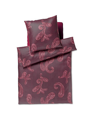 JOOP | Satin Bettwäsche PAISLEY 70x90cm/140x200cm Dkl Rot