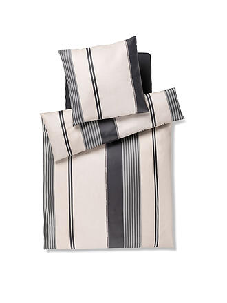 JOOP | Satin Bettwäsche HERRINGBONE STRIPES70x90cm/140x200cm Black