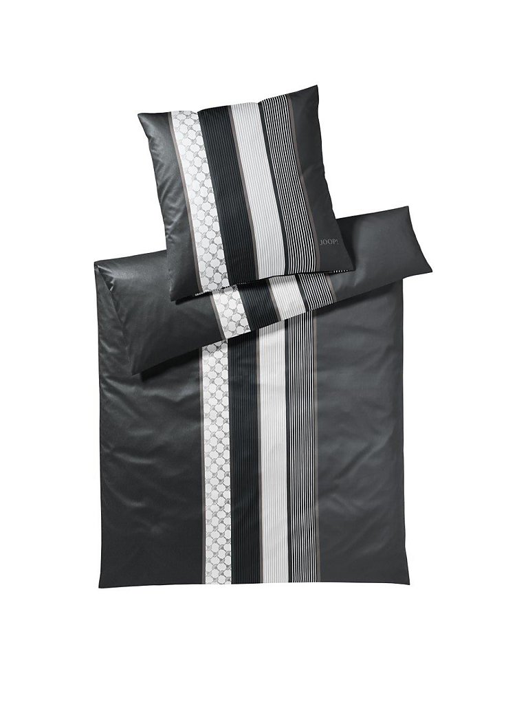 Satin-Bettwäsche Cornflower Stripes 70x90cm/140x220cm schwarz baby