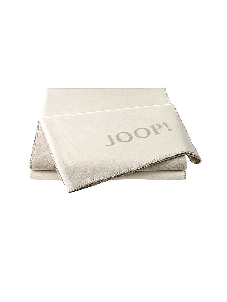 JOOP Wohndecke Uni Doubleface 150x200cm (Ecru-Feder) creme