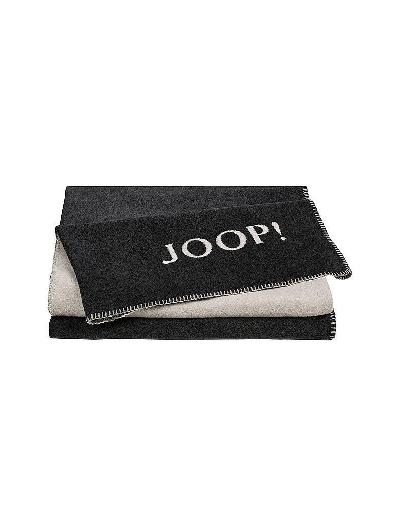 JOOP Wohndecke Uni Doubleface 150x200cm (Anthrazit-Ash) grau