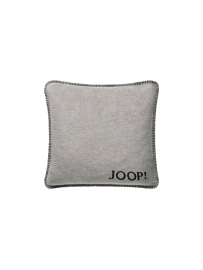 JOOP Kissenhülle Uni Doubleface 50x50cm (Ash-Anthrazit) grau