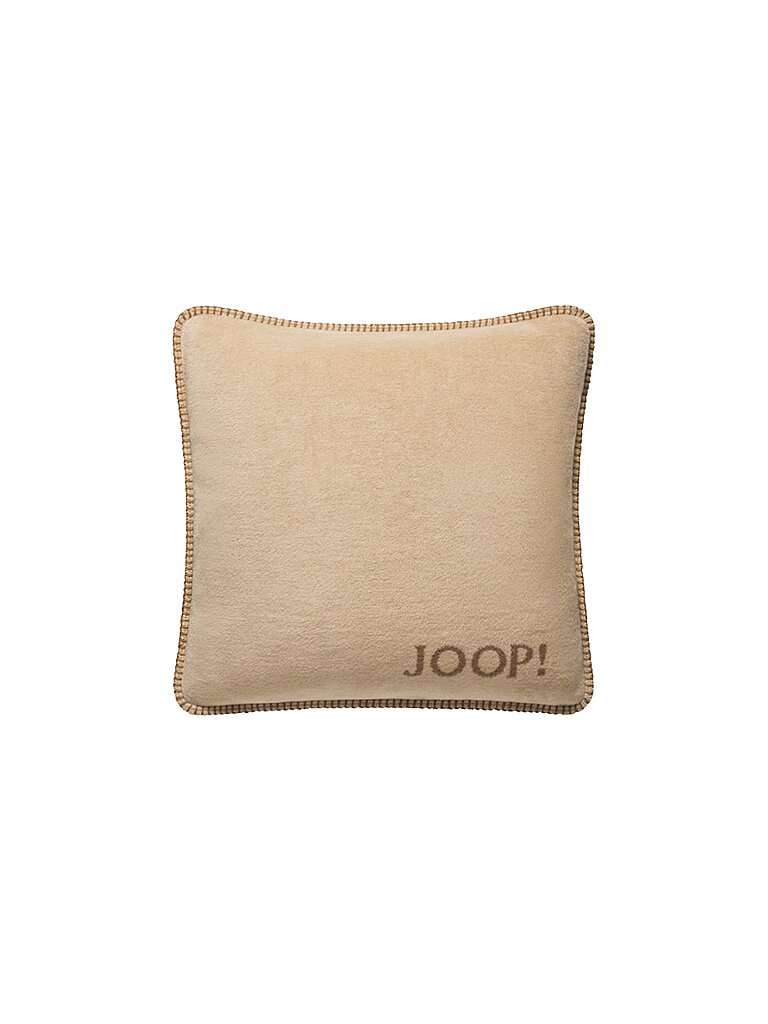 JOOP Kissenhülle Uni Doubleface 50x50cm (Macchiatto-Cashew) braun